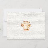 Rustic Woodland Neutral Baby shower Invitation Kaart (Achterkant)