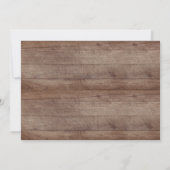 Rustic Woodland Neutral Baby shower Invitation Kaart (Achterkant)