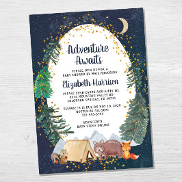Rustic Woodland Night Sky Baby shower by Mail Kaart