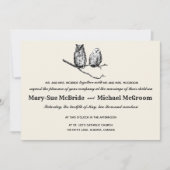 Rustic Woodland Owls Wedding Invitation Kaart (Voorkant)
