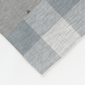 Rustic Woodland Patchwork Fleece Blanket - Blue (Hoek)