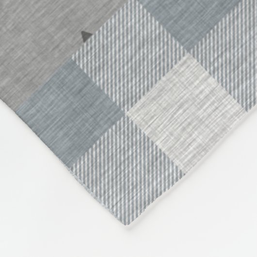 Rustic Woodland Patchwork Fleece Blanket - Blue Deken (Hoek)