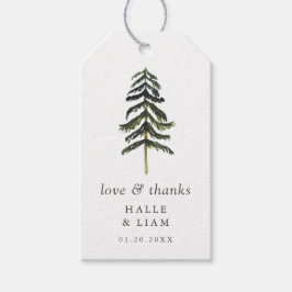 Rustic Woodland Pine Tree Wedding Gift Labels Cadeaulabel