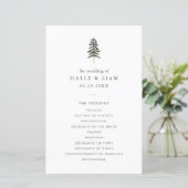 Rustic Woodland Pine Tree Wedding Programme (Staand voorkant)
