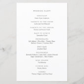 Rustic Woodland Pine Tree Wedding Programme (Achterkant)