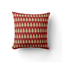 Rustic Woodland Pine Trees Pillow