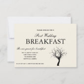 Rustic Woodland Post Wedding Breakfast Uitnodiging (Voorkant)