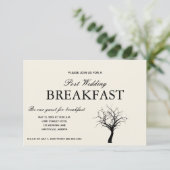 Rustic Woodland Post Wedding Breakfast Uitnodiging (Staand voorkant)