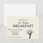 Rustic Woodland Post Wedding Breakfast Uitnodiging (Voorkant / Achterkant)