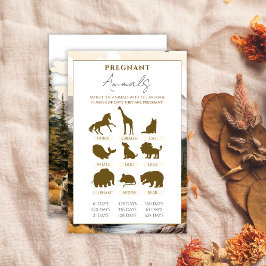 Rustic Woodland Pregnant Animals Baby shower spel