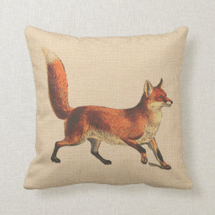Rustic Woodland Red Fox Pillow Kussen