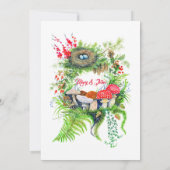 Rustic Woodland Robin Birds met nestBaby shower Kaart (Achterkant)