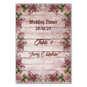 Rustic Woodland Rozen Floral country Wedding Kaart (Voorkant)