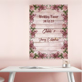 Rustic Woodland Rozen Floral country Wedding Kaart