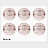 Rustic Woodland Rozen Floral country Wedding Ronde Sticker (Vel)