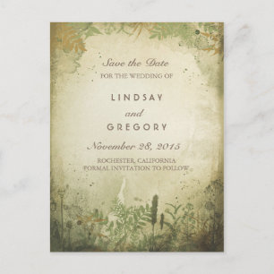 Rustic Woodland Save the Date Briefkaarten