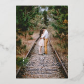 Rustic Woodland Save the Date Card Folie Uitnodiging (Voorkant)