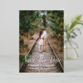 Rustic Woodland Save the Date Card Folie Uitnodiging (Staand Voorkant)