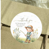 Rustic Woodland Schattige Gevist Baby shower Dank  Ronde Sticker