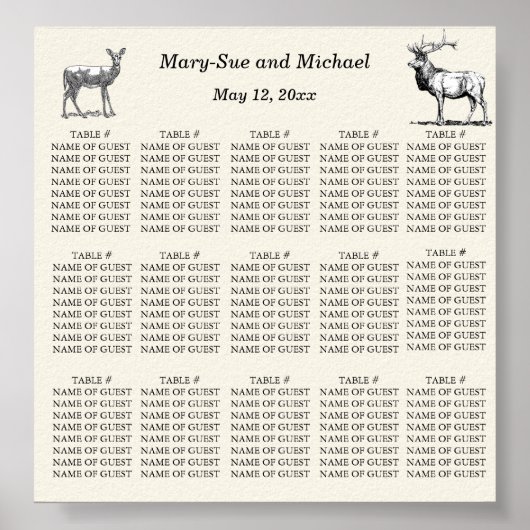 Rustic Woodland Seating Arrangement Poster (Voorkant)