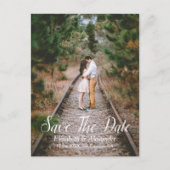 Rustic Woodland sparen de datum Aankondigingskaart (Voorkant)