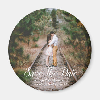 Rustic Woodland sparen de datum Magneet