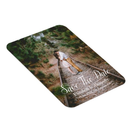 Rustic Woodland sparen de datum Magneet (Rechterzijde)