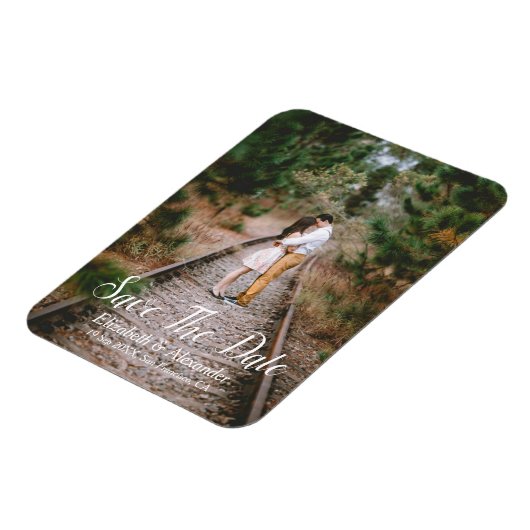 Rustic Woodland sparen de datum Magneet (Linkerzijde)