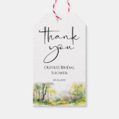 Rustic Woodland Spring Forest Dank u Cadeaulabel (Voorkant)