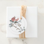 Rustic Woodland Squirrel Kraft Monogram Dank je Bedankjes Labels (In situ)