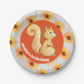 Rustic Woodland Squirrel party bord (Voorkant)