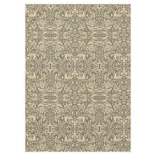 Rustic Woodland Tan & Gray Forest Animal Pattern Tafelkleed (Voorkant)