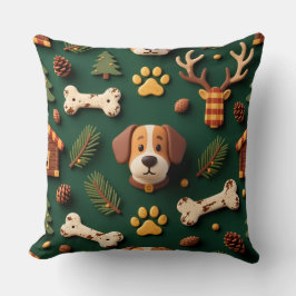 Rustic Woodland Throw Pillow – Cozy Lodge Pet Kussen