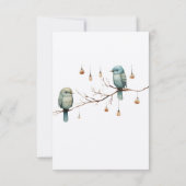 Rustic Woodland Tortelduifjes Celebration Bedankkaart (Achterkant)