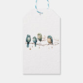 Rustic Woodland Tortelduifjes Celebration Cadeaulabel (Achterkant)