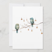 Rustic Woodland Tortelduifjes Celebration Kaart (Achterkant)