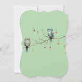 Rustic Woodland Tortelduifjes Celebration Kaart (Achterkant)