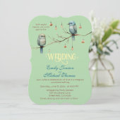 Rustic Woodland Tortelduifjes Celebration Kaart (Staand voorkant)