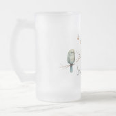 Rustic Woodland Tortelduifjes Celebration Matglas Bierpul (Links)