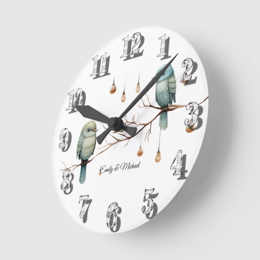 Rustic Woodland Tortelduifjes Celebration Ronde Klok (Hoek)