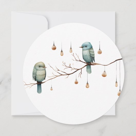 Rustic Woodland Tortelduifjes Celebration Save The Date (Achterkant)