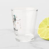 Rustic Woodland Tortelduifjes Celebration Shot Glas (Rechts)