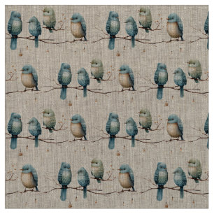 Rustic Woodland Tortelduifjes Celebration Stof