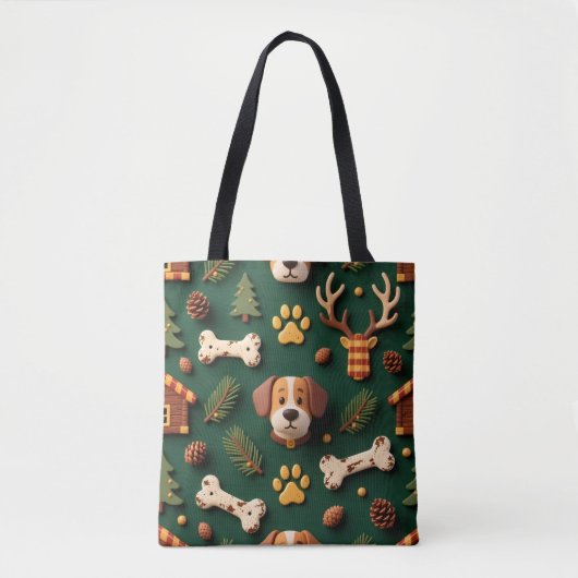 Rustic Woodland Tote Bag – Lodge‑Inspired Pet (Voorkant)