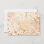 Rustic Woodland tree bark RSVP reserved Seating Kaartje (Achterkant)