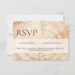 Rustic Woodland tree bark RSVP reserved Seating Kaartje