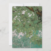 Rustic Woodland Tree Twinkle Lights Wedding Kaart (Achterkant)