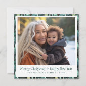 Rustic Woodland Vakantie Fotokaart Feestdagenkaart (Voorkant)