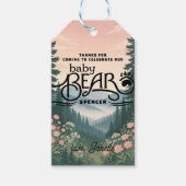 Rustic Woodland Vintage Baby Bear Shower Cadeaulabel (Voorkant)