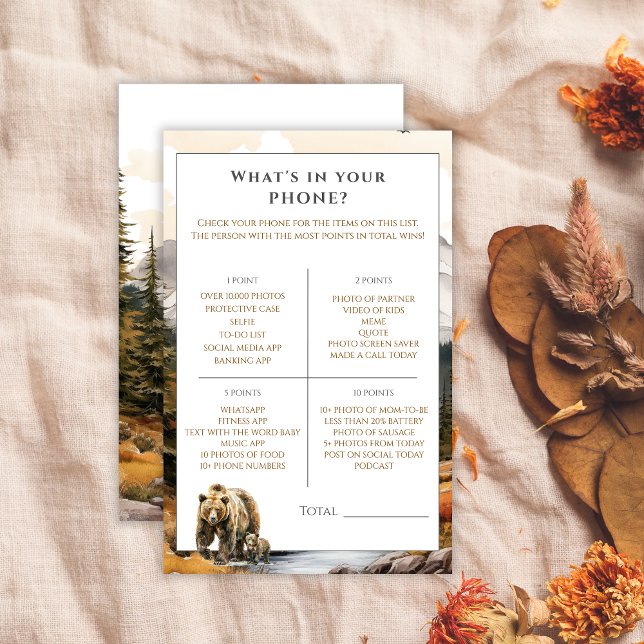 Rustic Woodland Wat zit er in je telefoon Baby sho (Creator heeft geüpload)